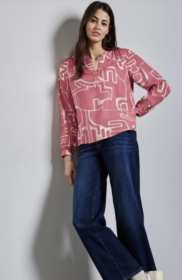 LTD QR Splitneck tunic blouse