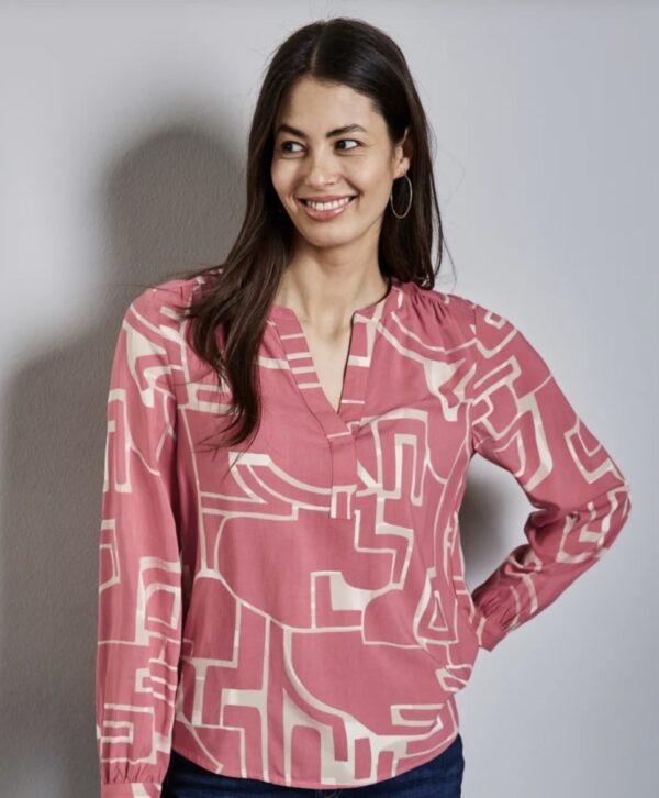 LTD QR Splitneck tunic blouse – Image 2