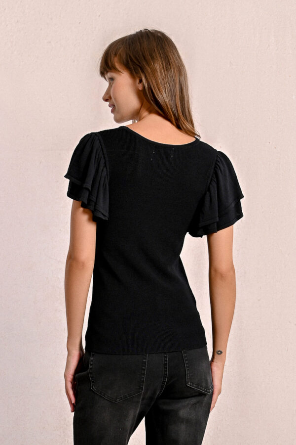 T shirt maille noir – Image 3