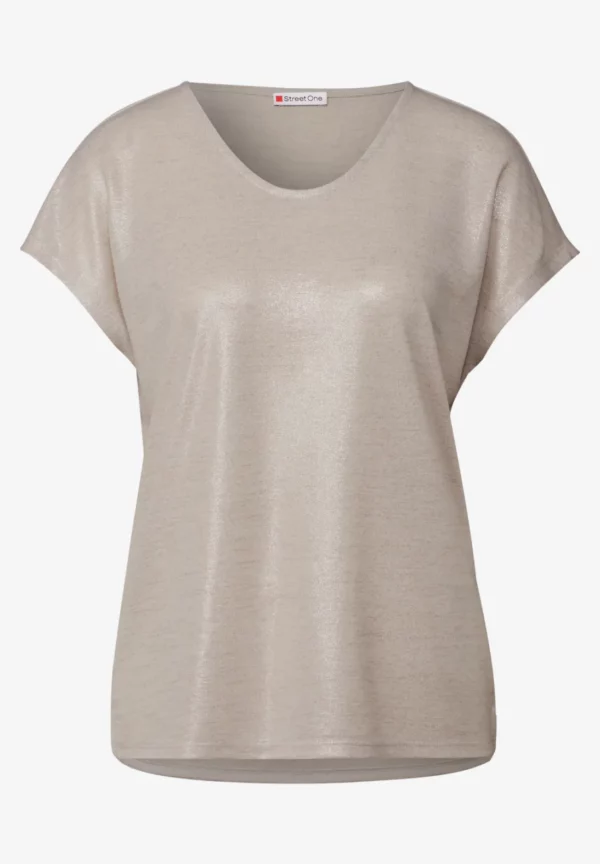 T-shirt chatoyant à col en V – Image 5
