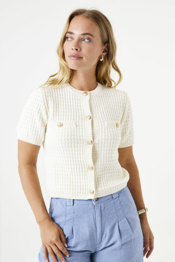 Cardigan blanc cassé