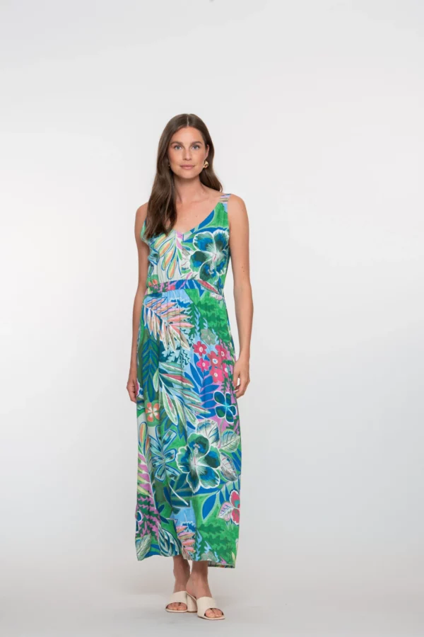 Robe longue imprimé fleuri