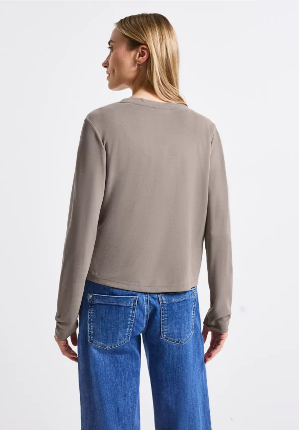 silk look short jacket – Image 3