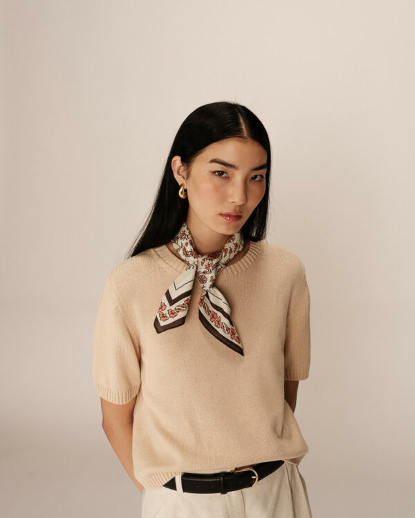 Foulard Parole rose