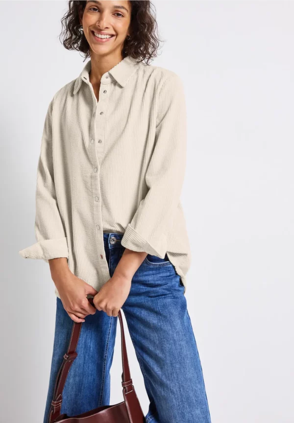 LTD QR Corduroy longblouse w p