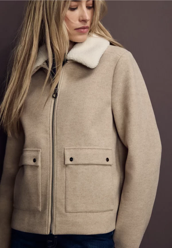 Veste avec col amovible