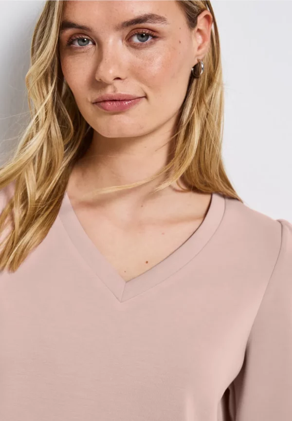 T-shirt en soie avec fronces – Image 3