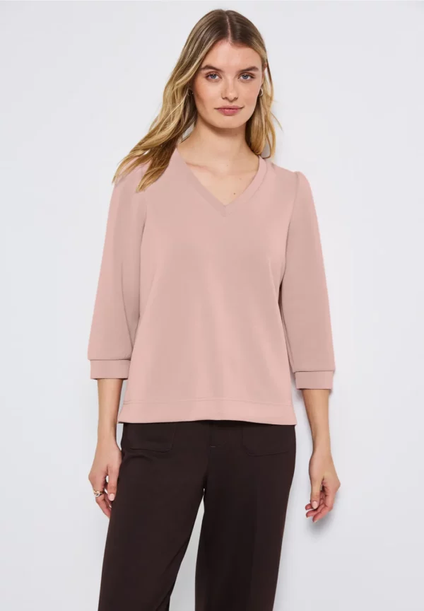 T-shirt en soie avec fronces – Image 4