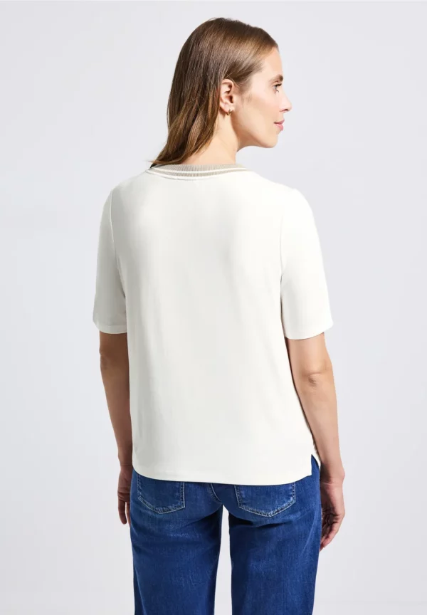 T-shirt avec détail côtelé – Image 3