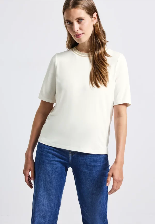T-shirt avec détail côtelé