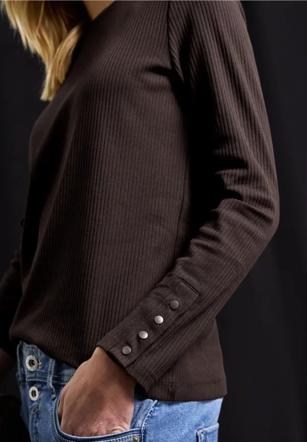 T-shirt avec structure côtelée – Image 3