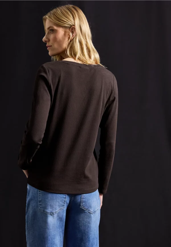 T-shirt avec structure côtelée – Image 2