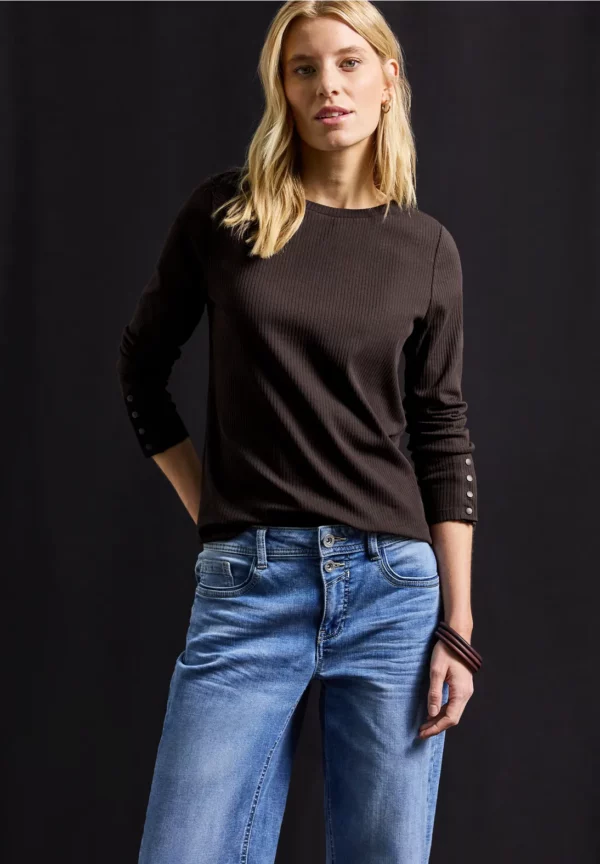 T-shirt avec structure côtelée
