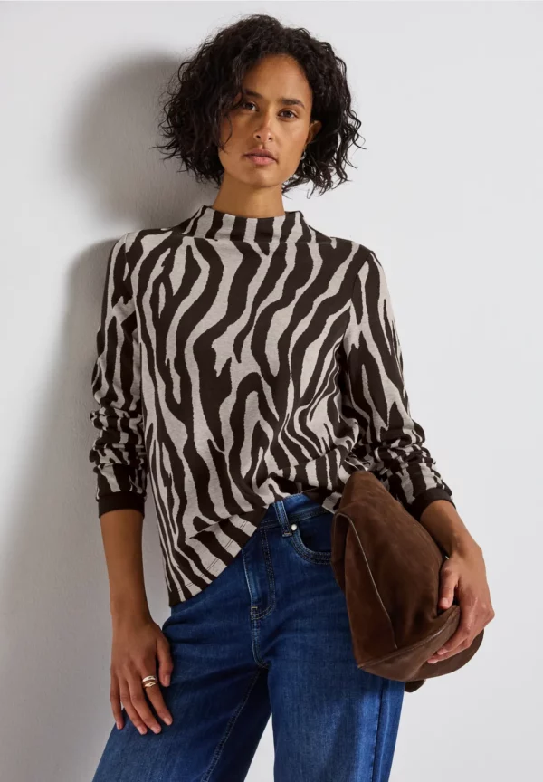 T-shirt avec imprimé zèbre