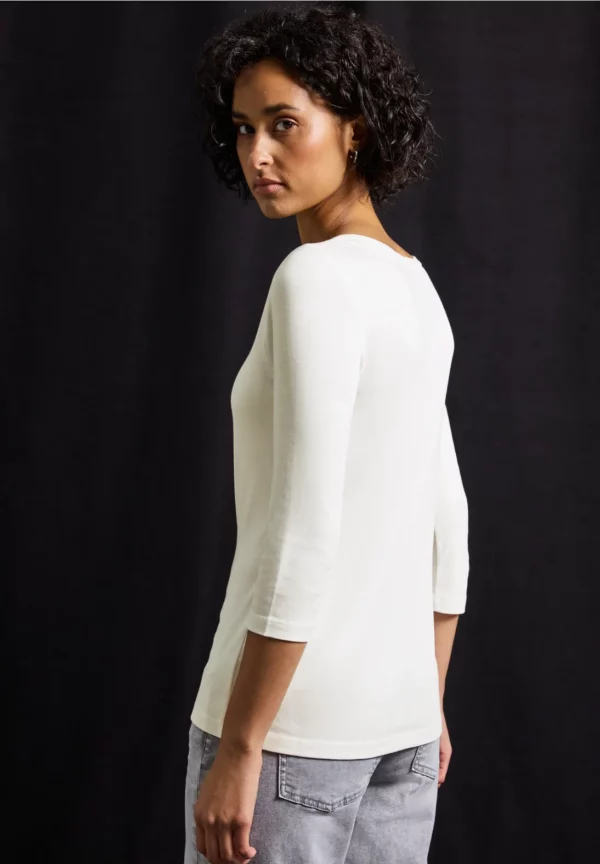 T-shirt basique avec détail de boutons – Image 3