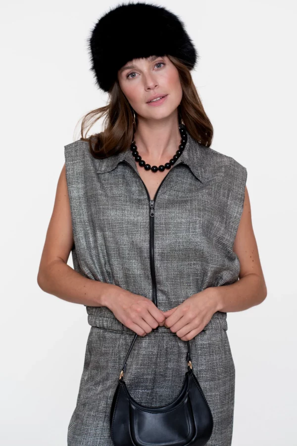Gilet femme Geisha à motif losange