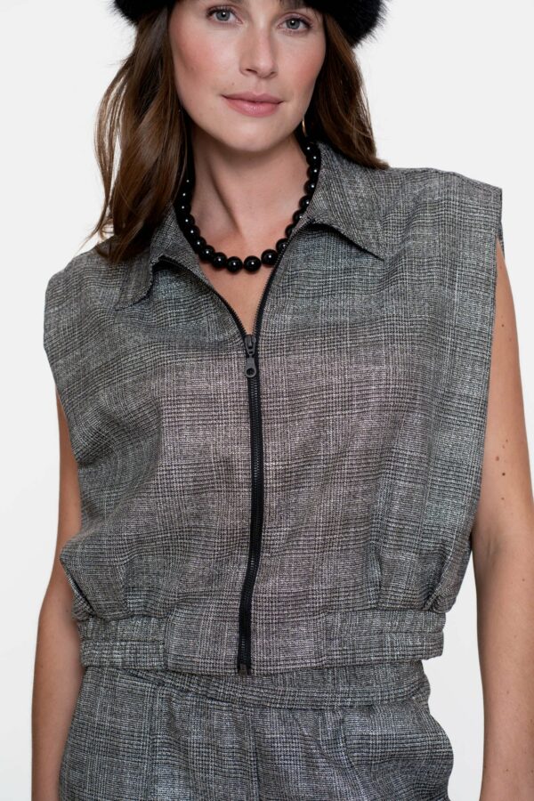 Gilet femme Geisha à motif losange – Image 4