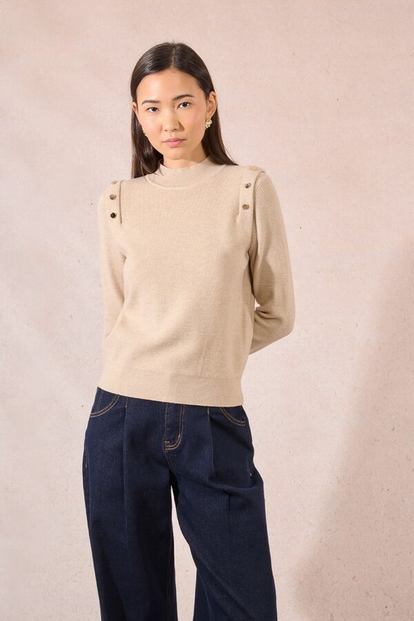 Pull fin à épaulettes – Image 2