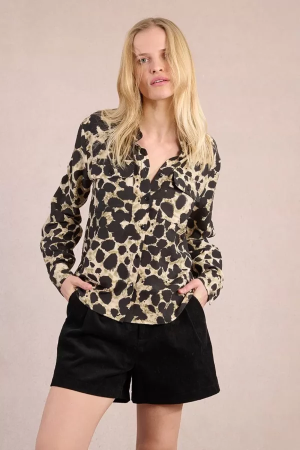 Chemise fluide, imprimé animalier