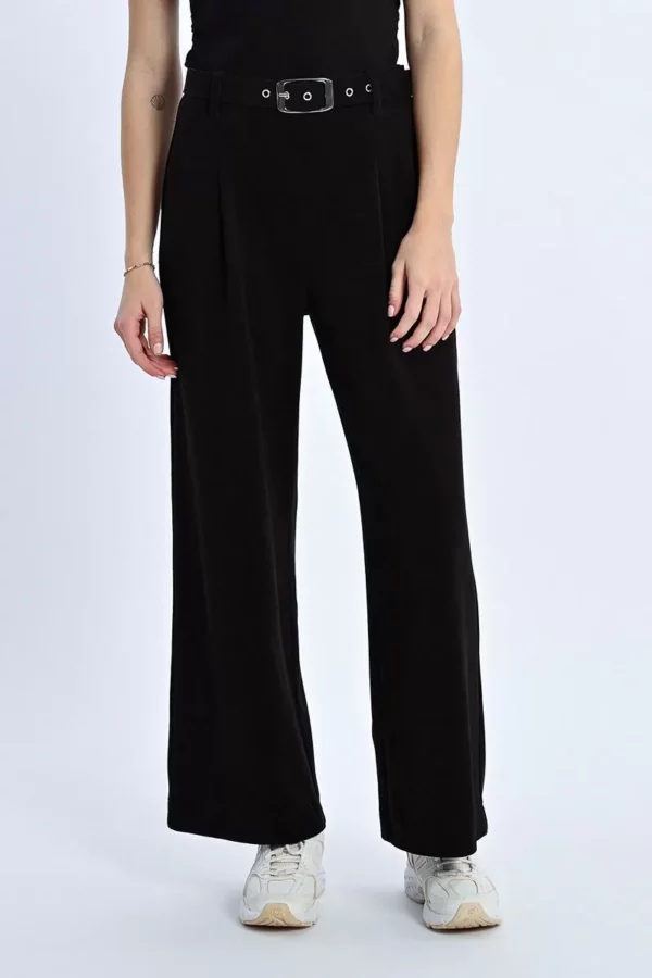 Pantalon large en velours noir