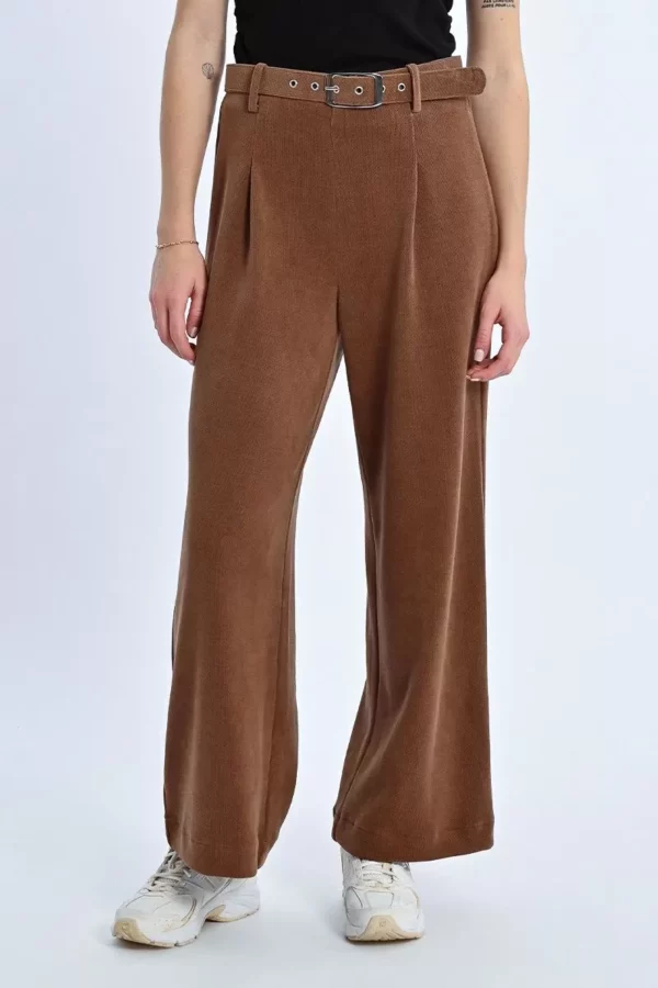 Pantalon large en velours