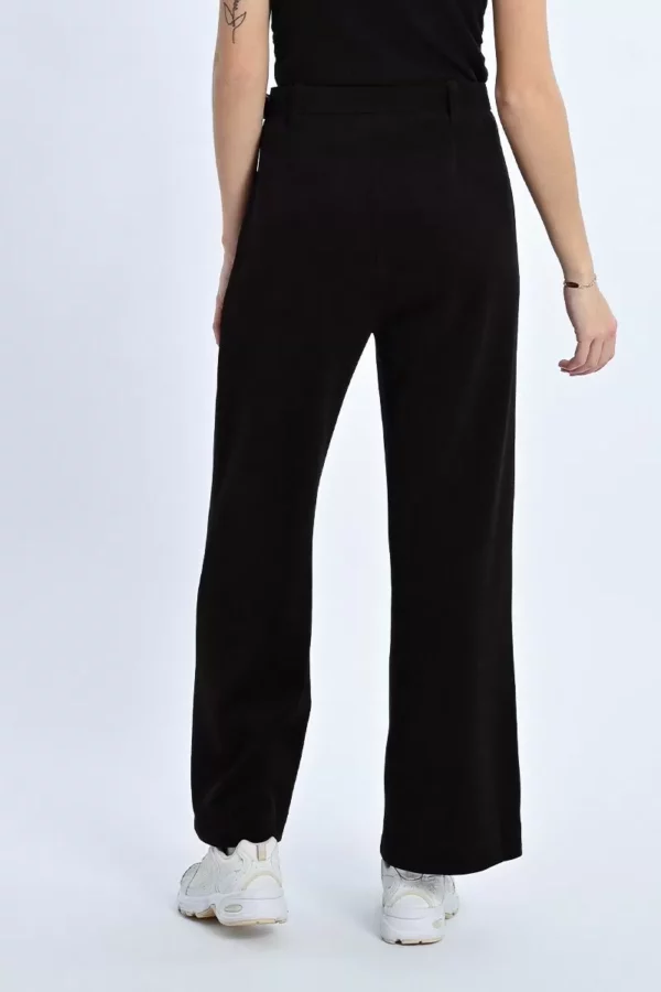 Pantalon large en velours noir – Image 2
