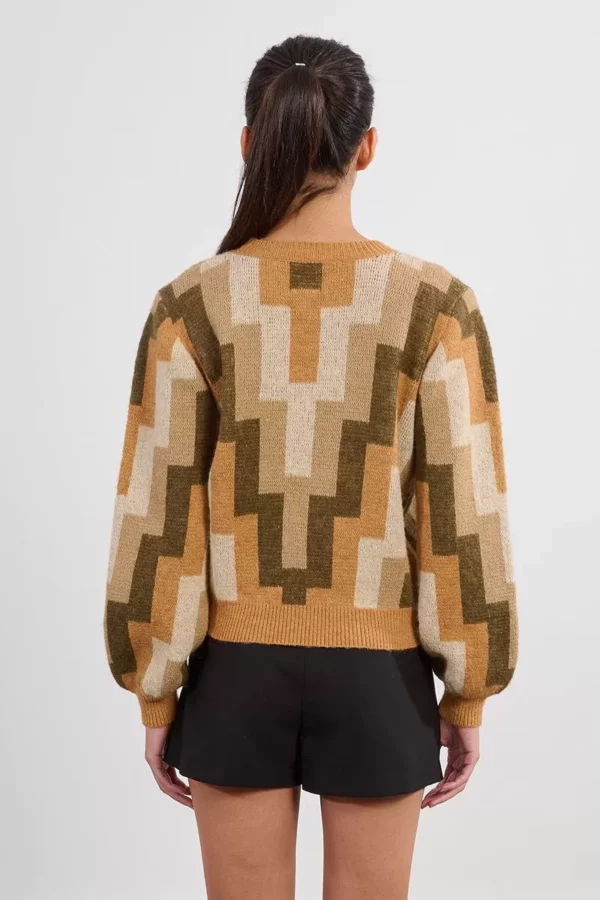 Pull à motif graphique – Image 3