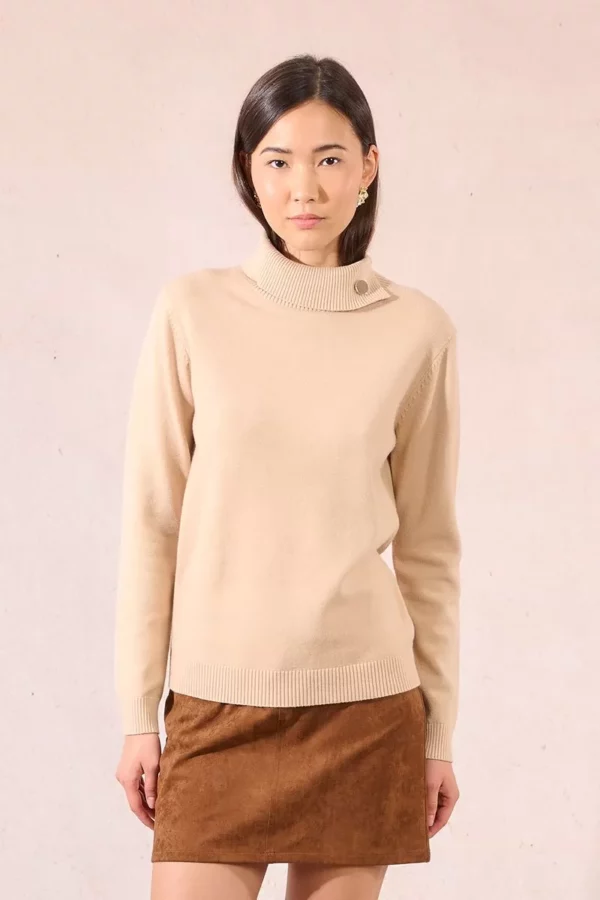Pull col roulé boutonné – Image 3