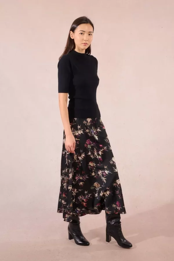 Pull en maille côtelée noir – Image 2