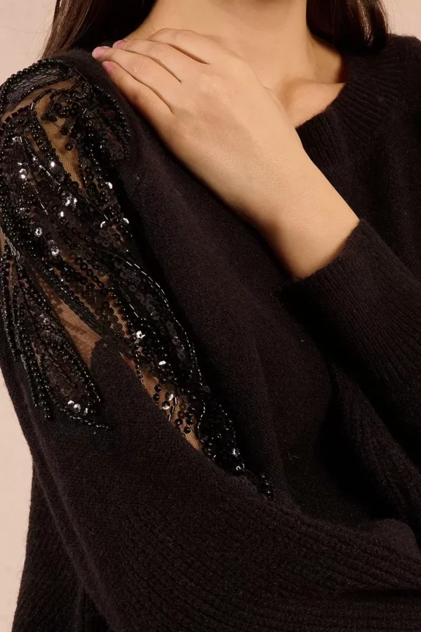 Pull en maille, épaules ajourées – Image 4