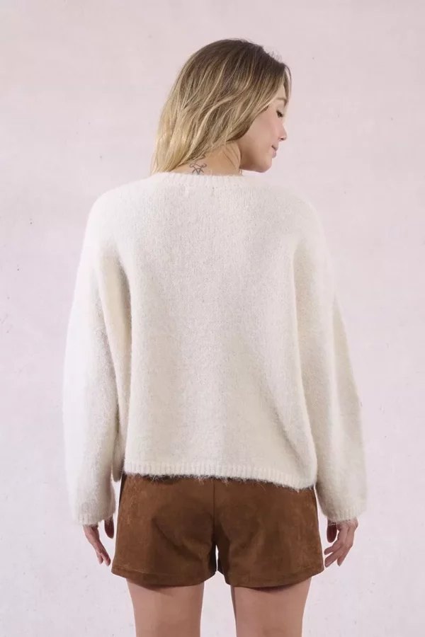 Pull en maille et fleurs sequins – Image 5
