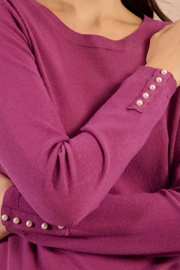 Pull fin en maille, boutonné – Image 4