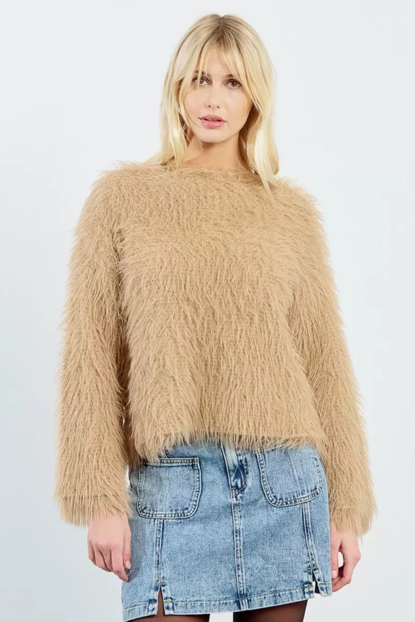 Pull large en maille texturée