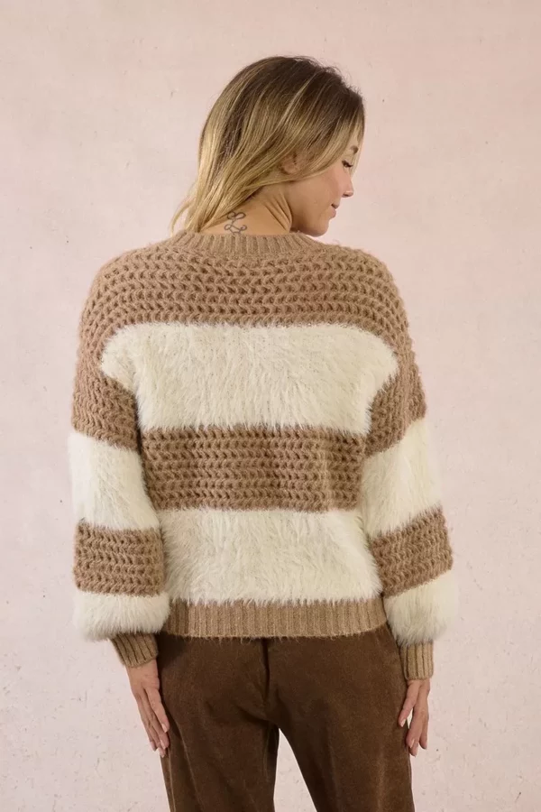 Pull rayé en bi-matière – Image 4