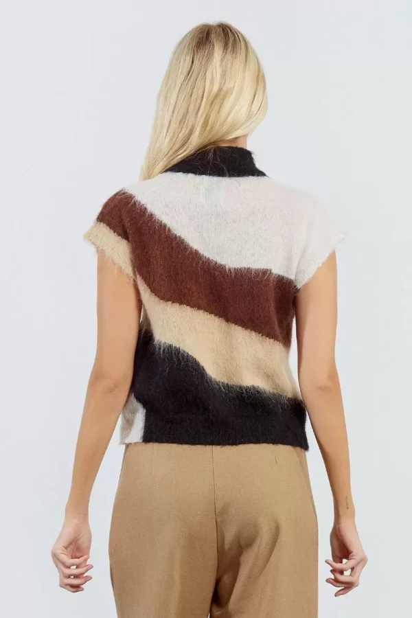 Pull sans manches en maille brossée – Image 4