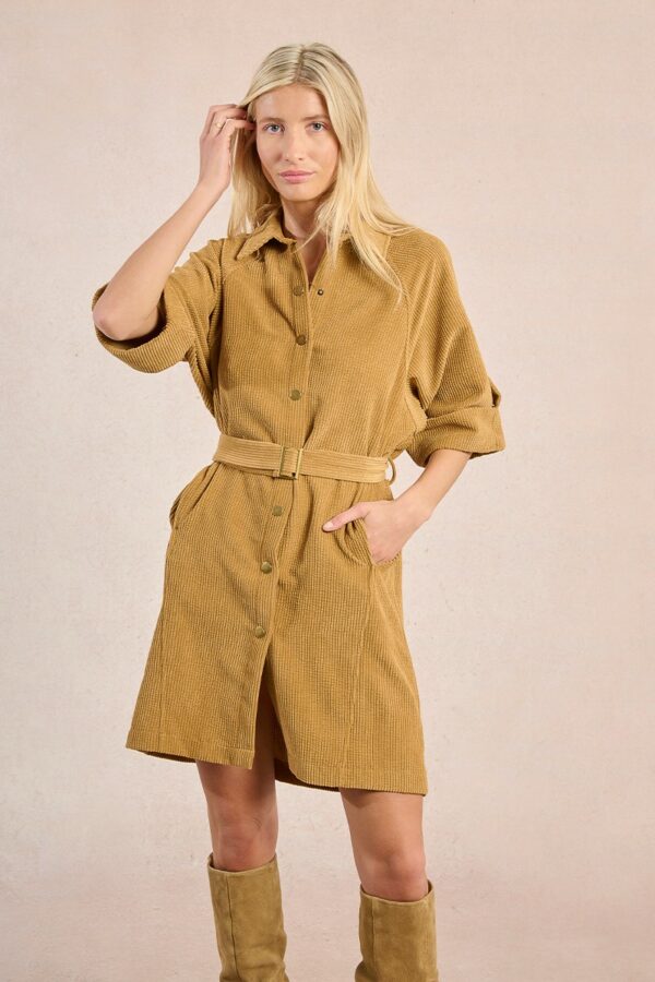 Robe chemise en velours