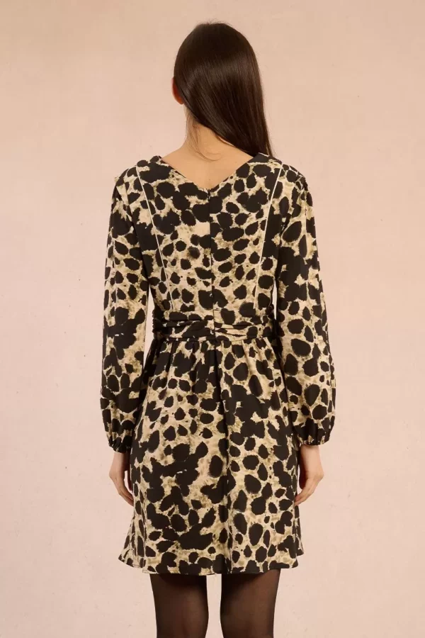 Robe courte plissée léopard – Image 3