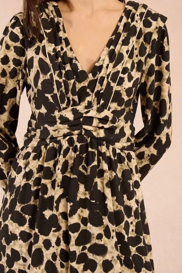 Robe courte plissée léopard – Image 4
