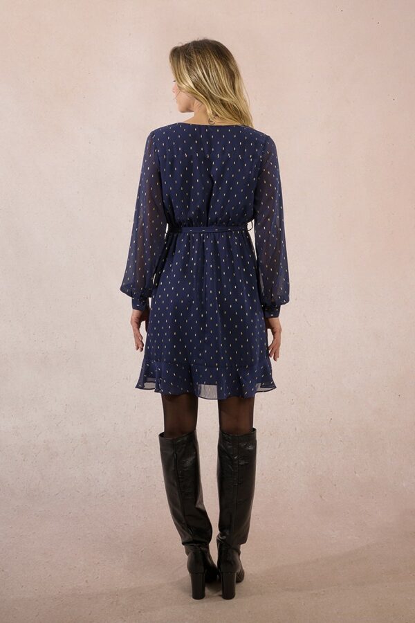 Robe style porte-feuille à pois – Image 5