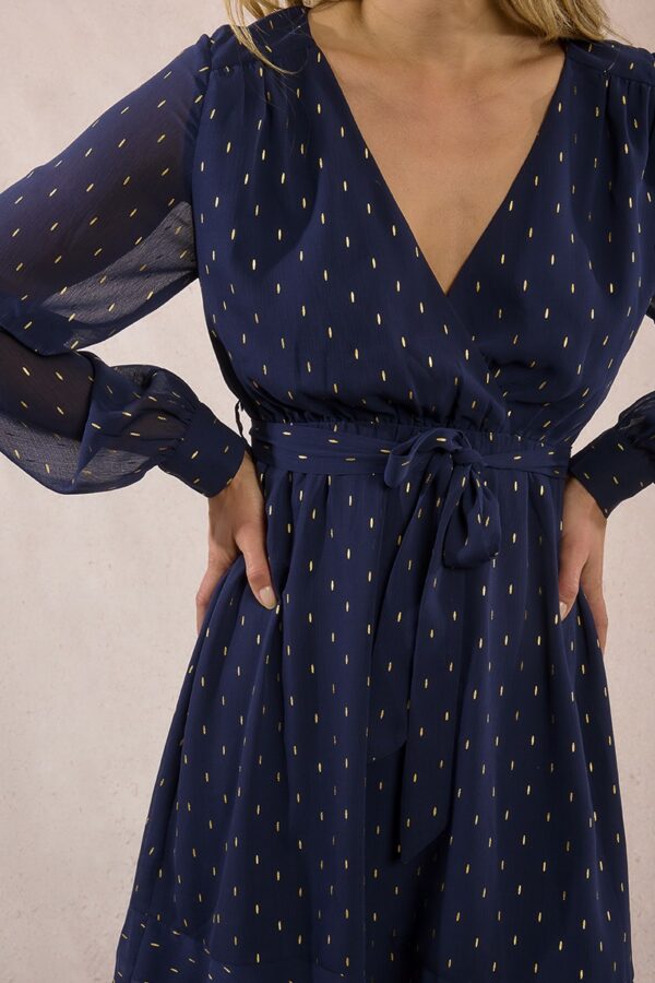 Robe style porte-feuille à pois – Image 4