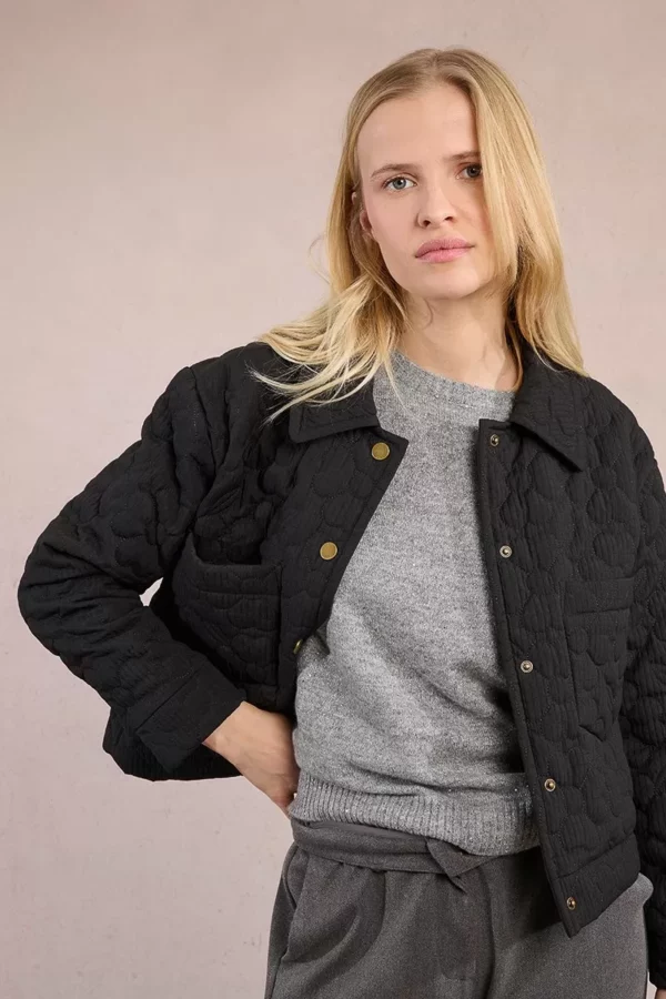Veste matelassée à motif fleur