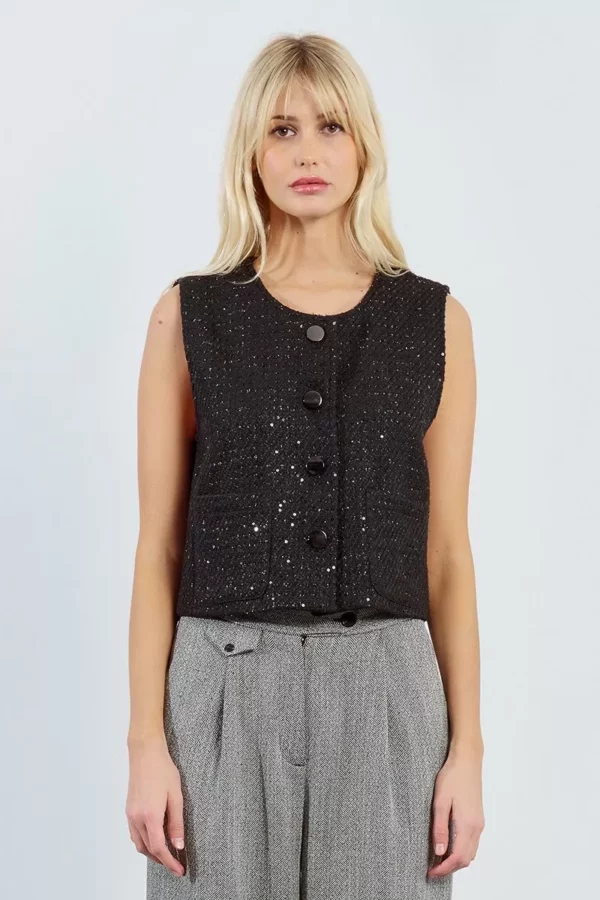 Veston en tweed et strass – Image 4