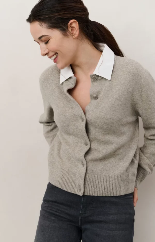 Cardigan avec col amovible