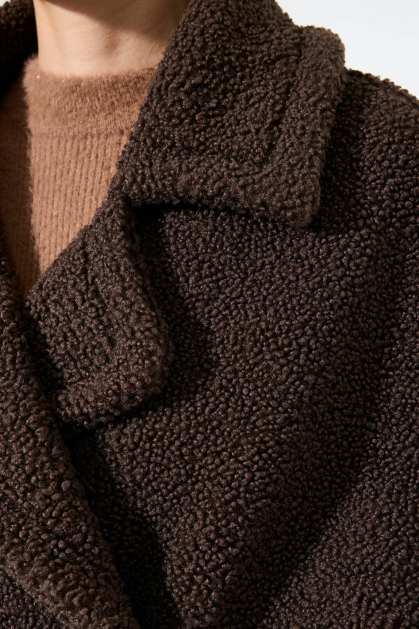 Veste teddy  brown oversize – Image 3