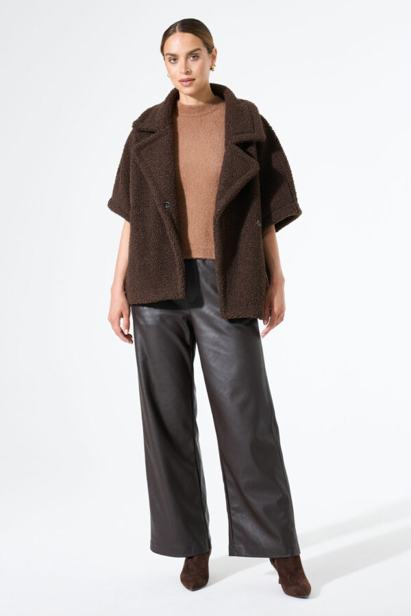 Veste teddy  brown oversize – Image 2