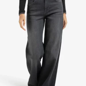 Jean taille haute coupe ample et large