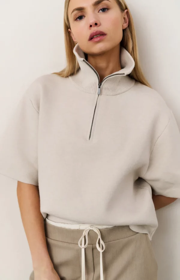 Pull manches courtes avec col camioneur