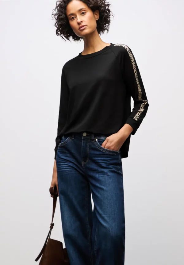 T-shirt avec bandes de galon léopard – Image 3