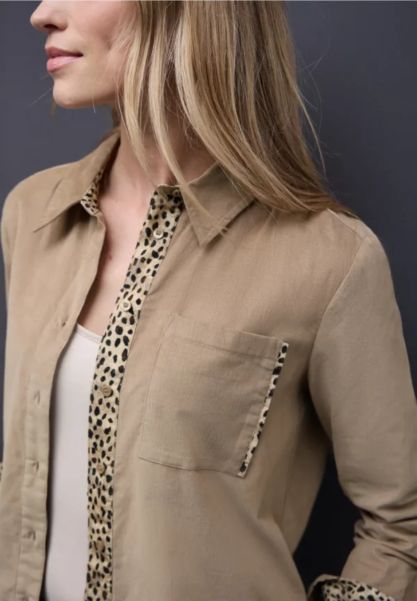 Blouse en velours côtelé avec détails de taille – Image 3