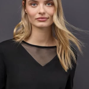 T-shirt avec détails en mesh